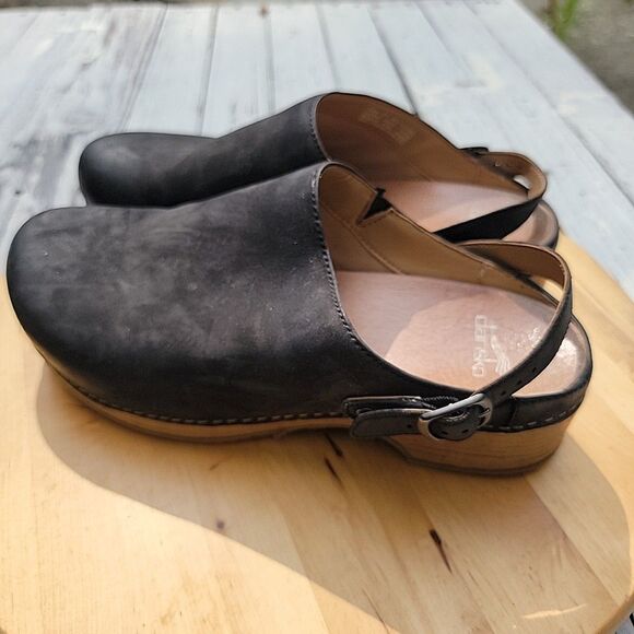 Dansko berry black burnished Leather  suede shoes Size 41 - Picture 2 of 9